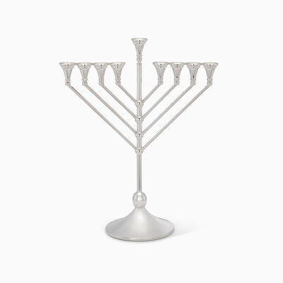 Globus Chabad Menorah Sterling Silver 