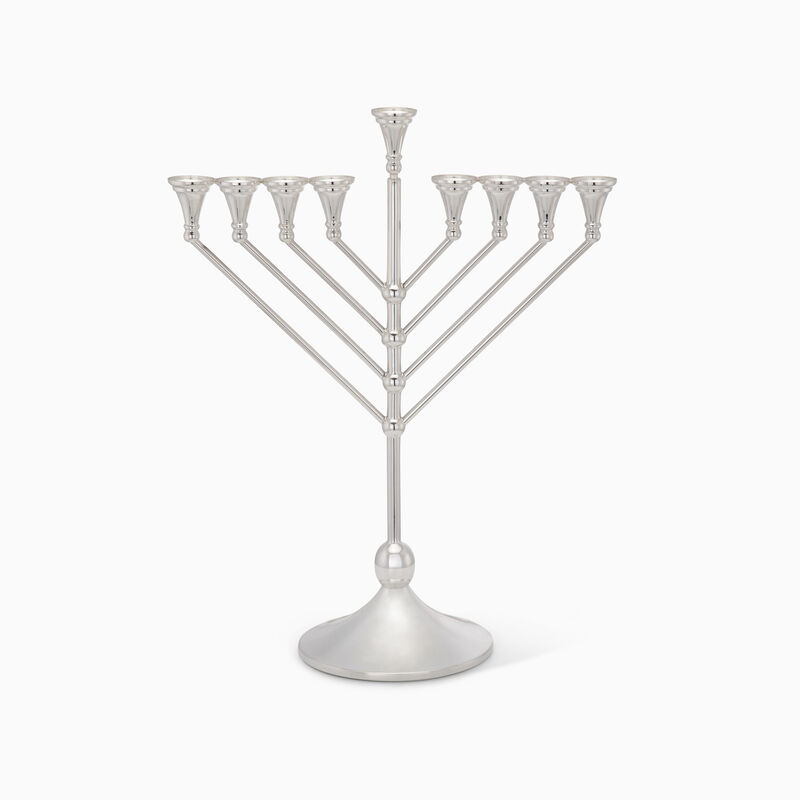 Globus Chabad Menorah Sterling Silver 