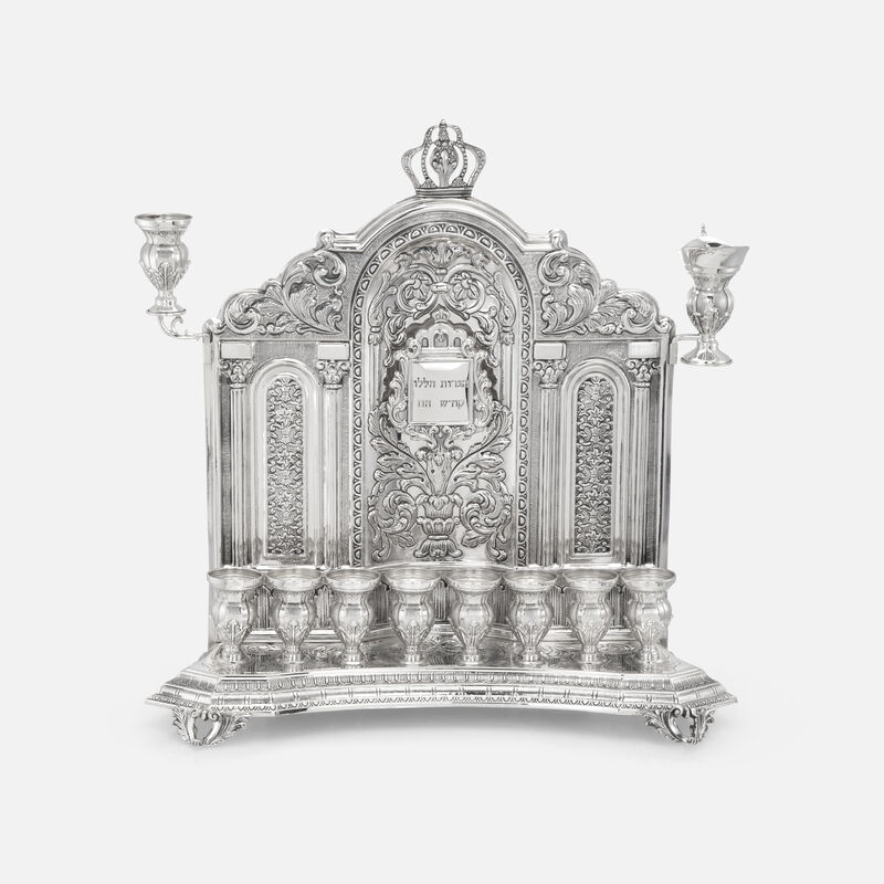 Sikoral Wall Menorah Sterling Silver 