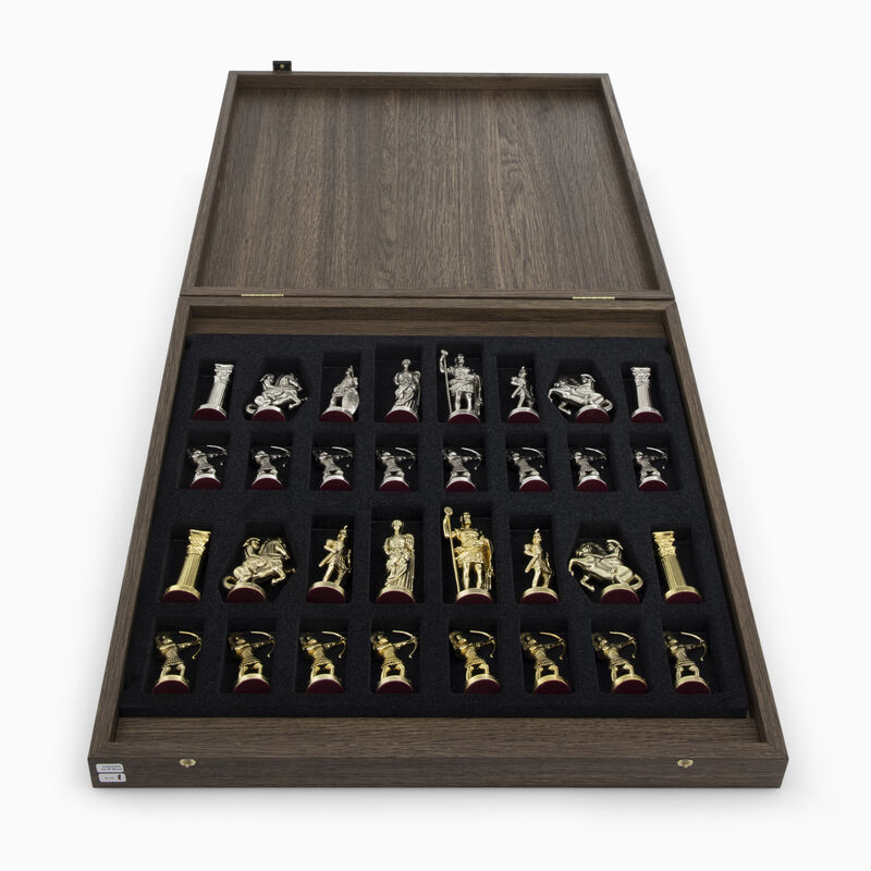 44CM ARCHERS METAL CHESS SET 