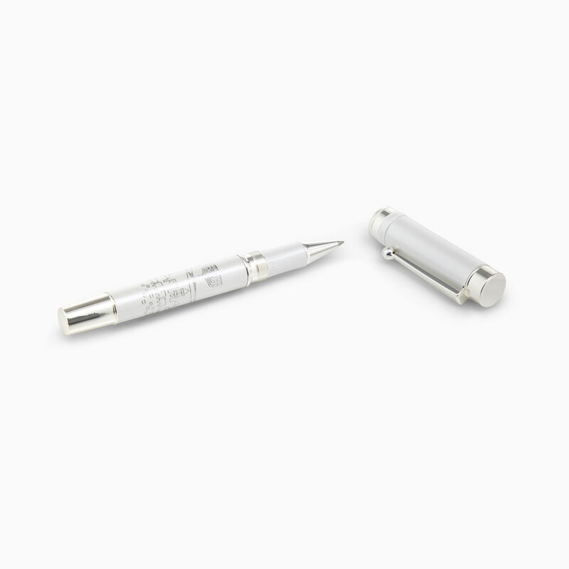 WHITE JERUSALEM PEN PLATED 