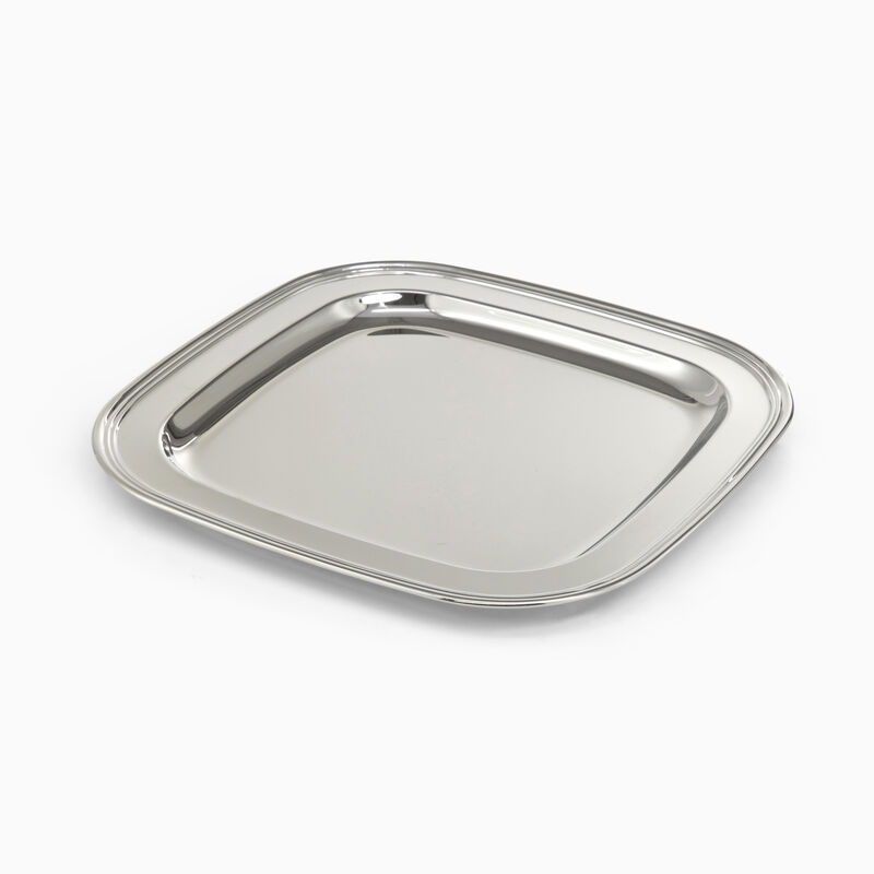 SQAURE PLAIN TRAY SILVER PLATE