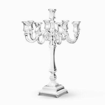 SOCRATES SMOOTH CANDELABRA 9 BRANCHES STERLING SIL
