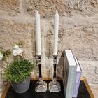 Comino Candlesticks Smooth Sterling Silver Medium 