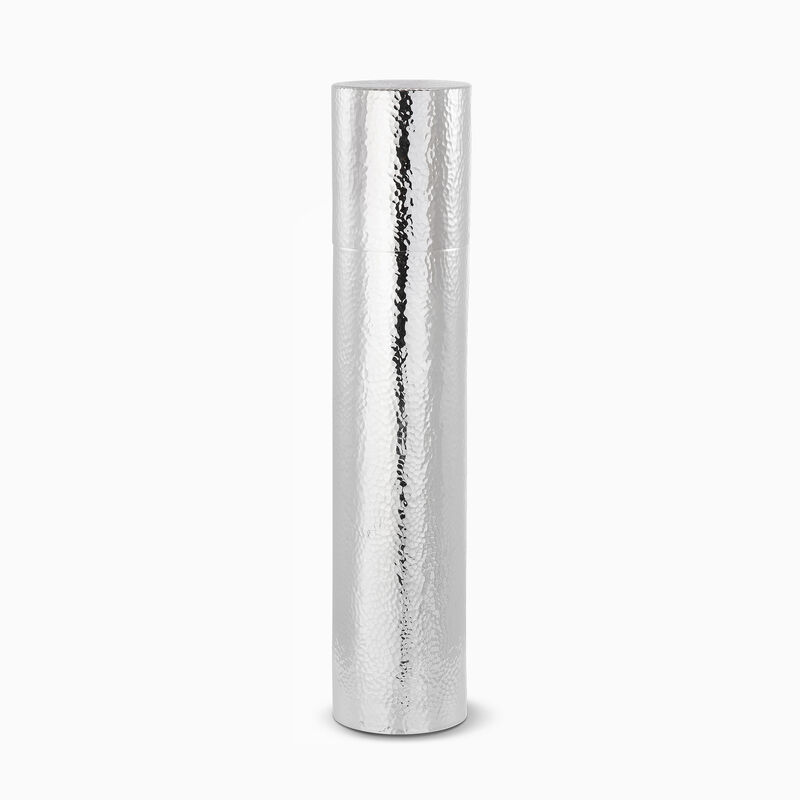 Hammered Megillah Case 10" Sterling Silver 