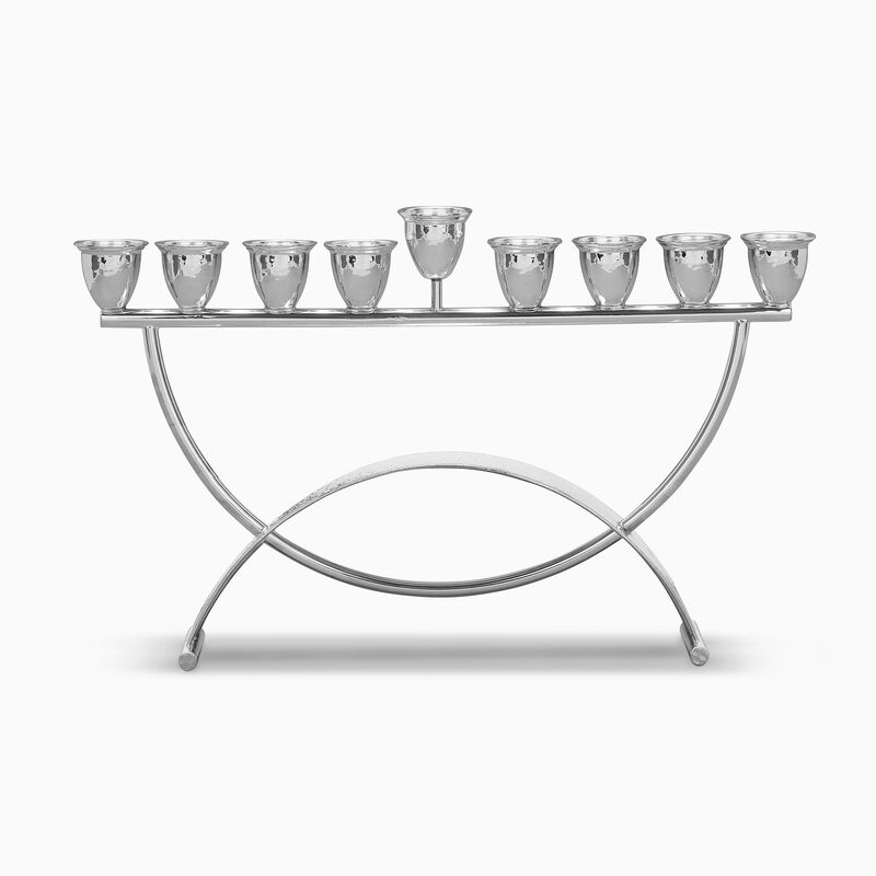 Keshet Menorah Small Sterling Silver
