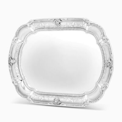 ARCO OVAL TRAY DECORATED STERLING SILVER 