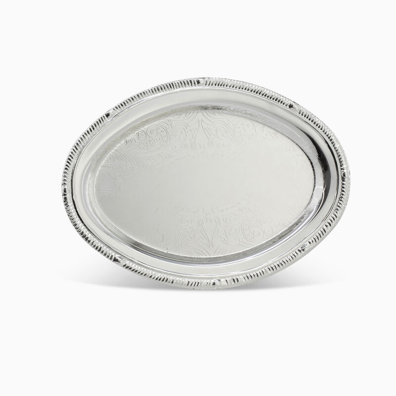19CM OVAL TRAY PLATED 