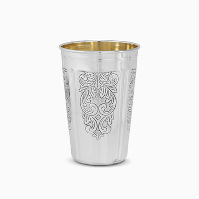 Gona Kiddush Cup Decorated Sterling Silver 