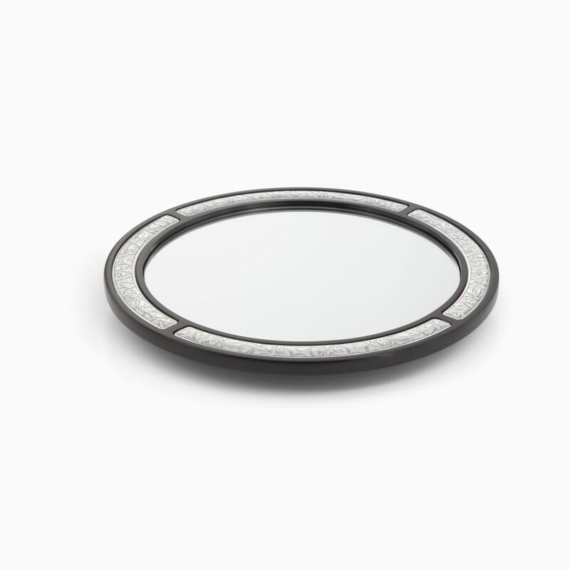 ROUND MIRROR SERVING TRAY 