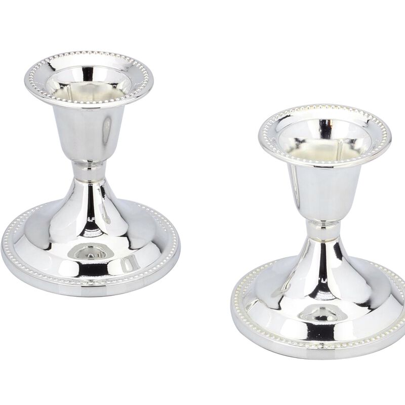 SET/2 CANDLESTICKS PLATED