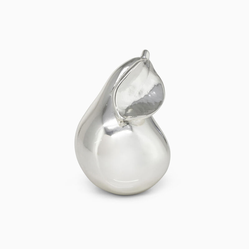 Pear with Leaf Silver-Plated 