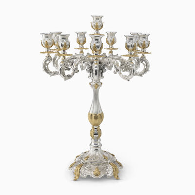 Moses 10 Branch Candelabra with Gold 