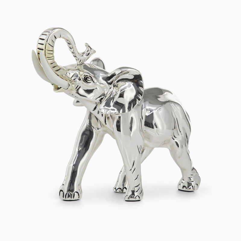 Standing Elephant Silver-Plated 