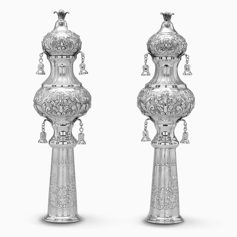 Barok Silver Rimonim