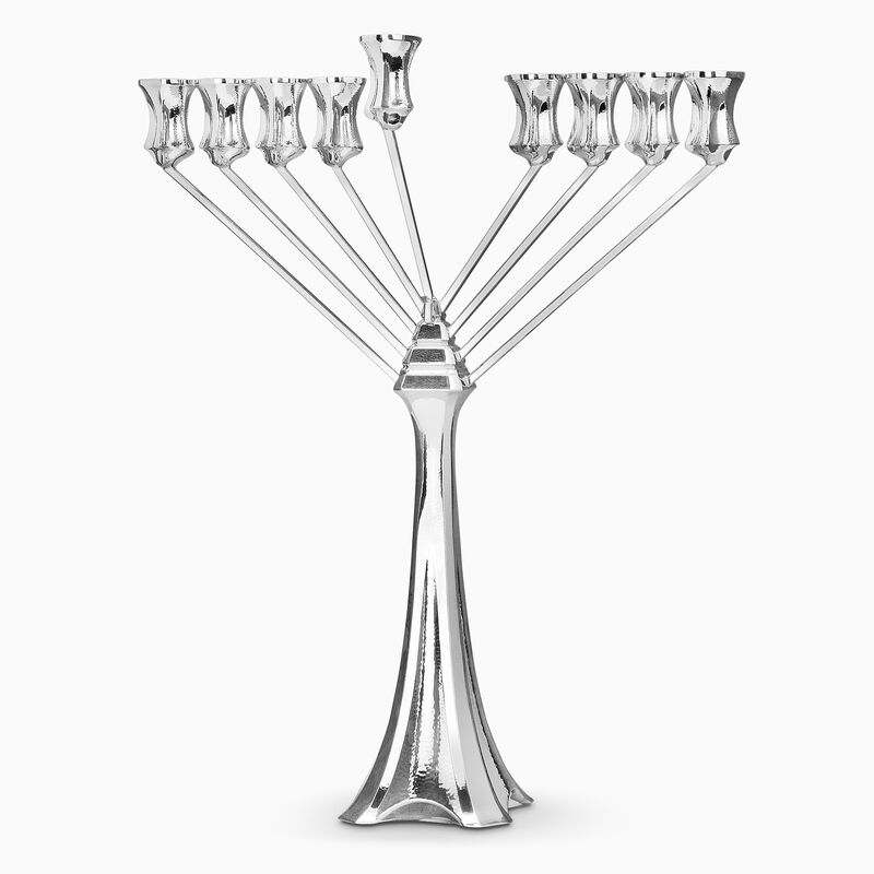 Lior Chabad Hammered Menorah Sterling Silver 