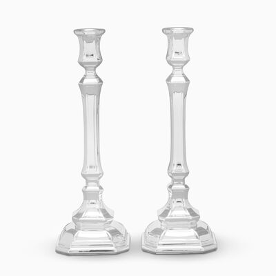 Octagonal Candlesticks Smooth Mini Sterling Silver