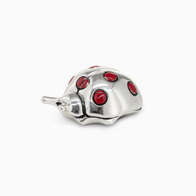 Ladybug with Red Dots (Large) Silver-Plated 