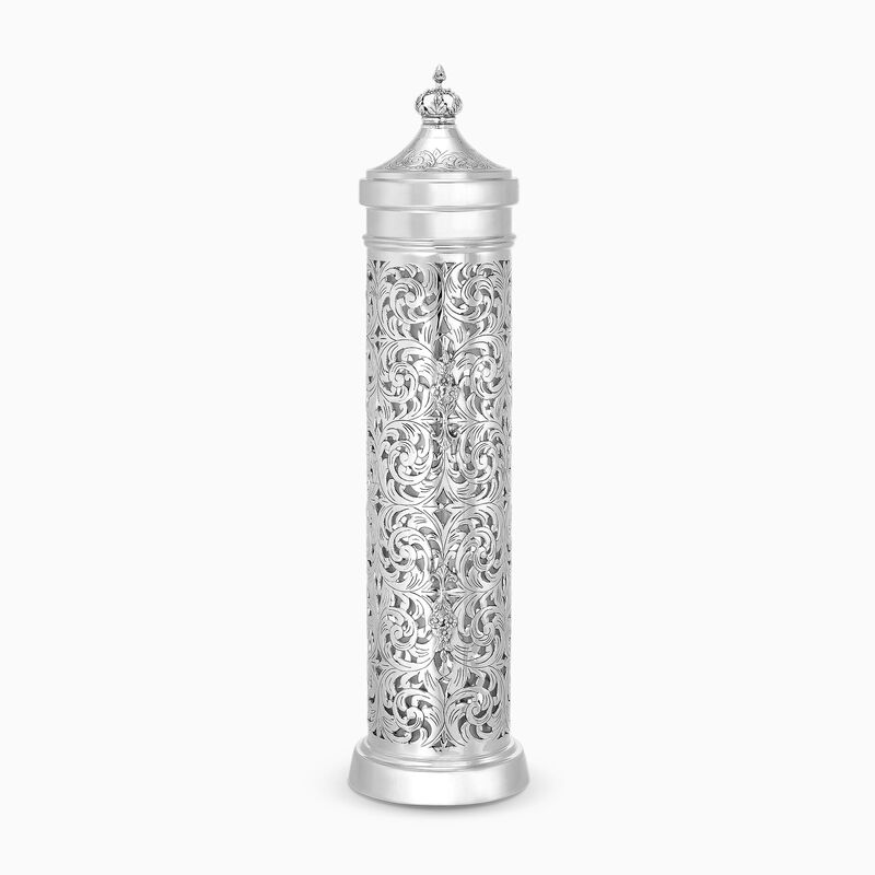 Chen Megilah Case Klaf 13" Sterling Silver