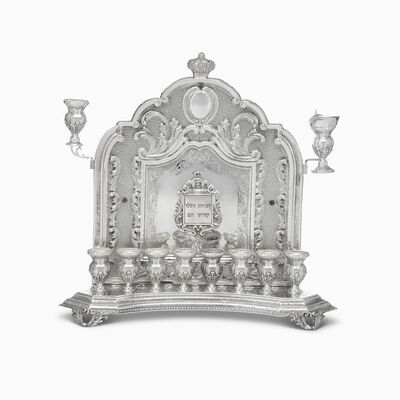 Royal Backwall Expended Menorah Sterling Silver 