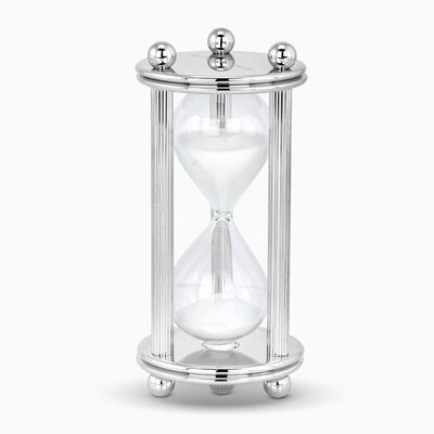 Timer Glass 30 Minutes Silver Plated 
