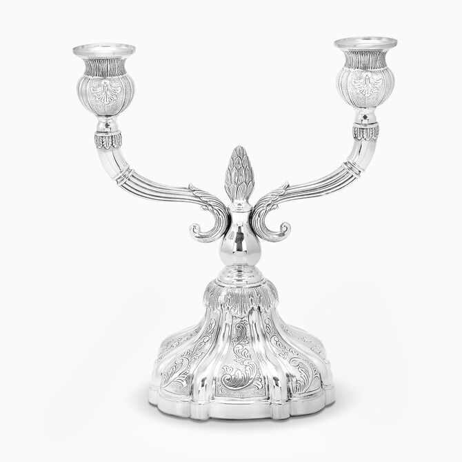 Ronda Oil Candelabra 2 Branch Sterling Silver