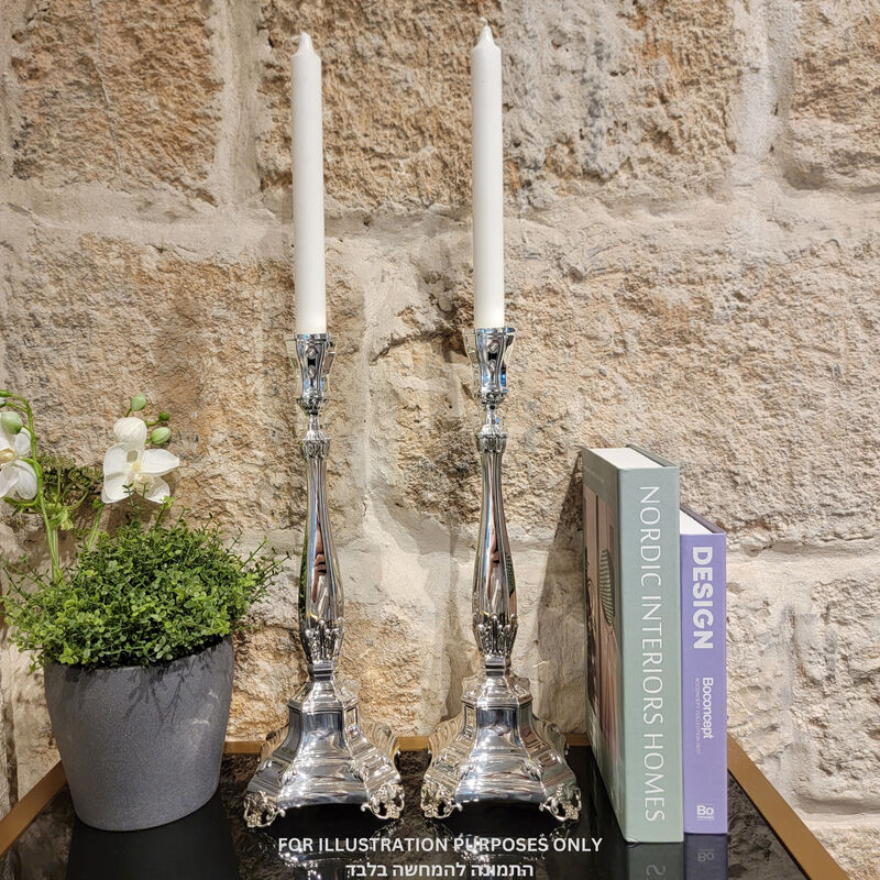 Bakio Candlesticks Smooth Sterling Silver 