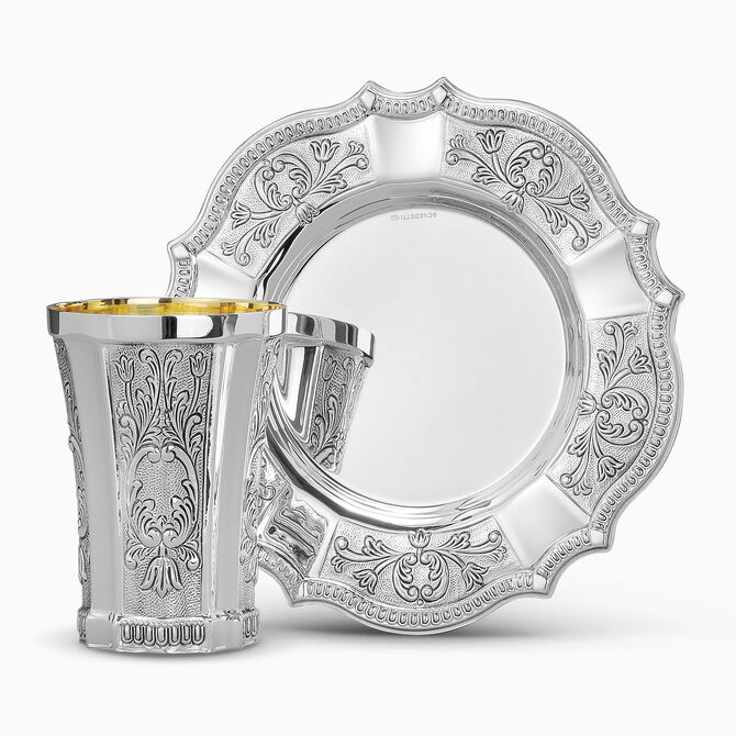 Bellagio Kiddush Set Decorated Sterling Silver 