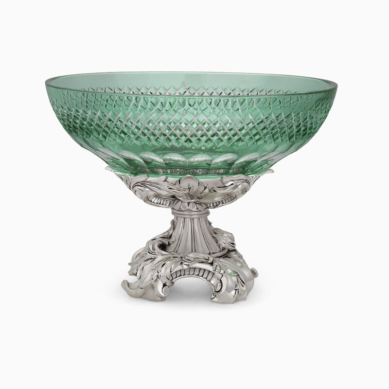 CRYSTAL VASE GREEN 42X28.31 