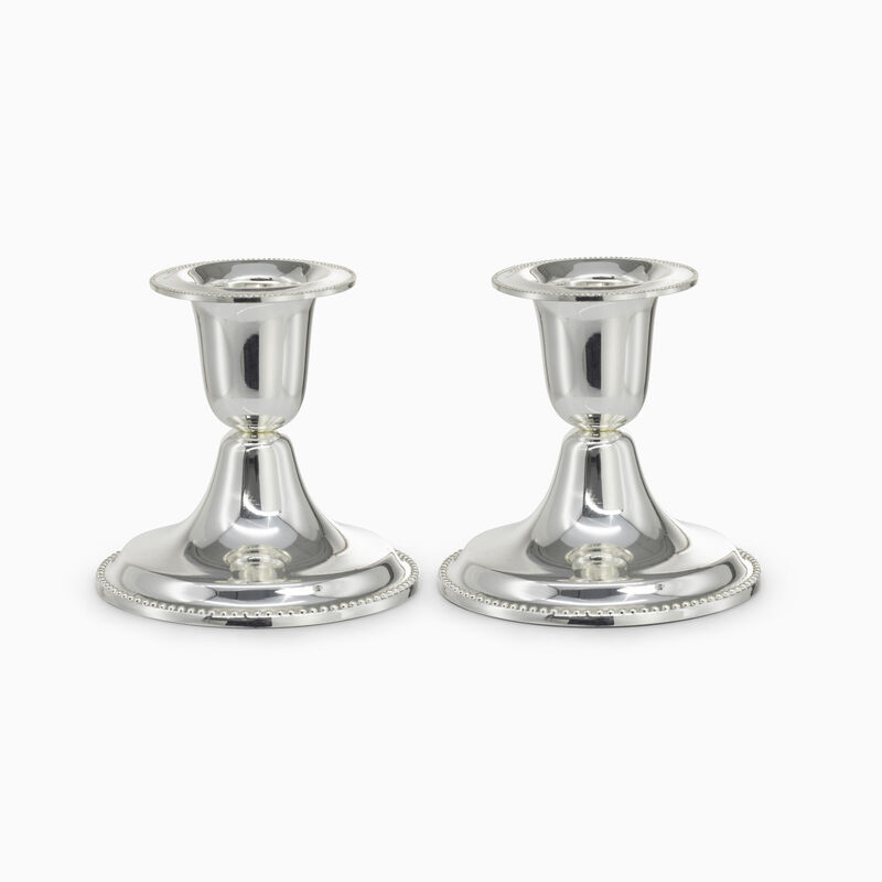 SET/2 CANDLESTICKS PLATED 