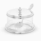 Large Hammering Honey Dish Silver-Plated 