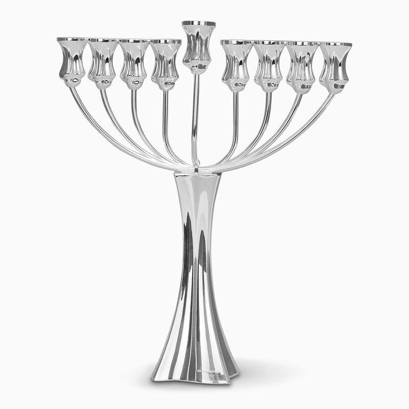 Bolero Menorah For Wax Candles Sterling Silver 