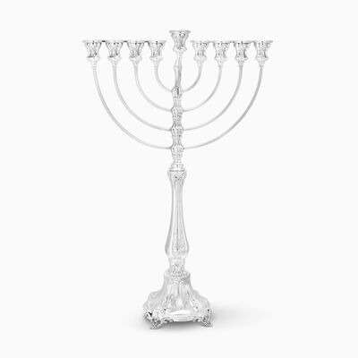 Belino Decorated Menorah Sterling Silver 