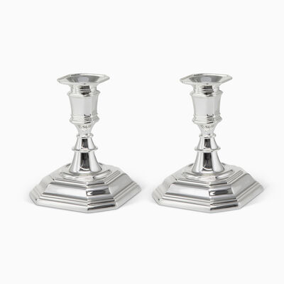 LINCOLN CANDLESTICKS PLATED 