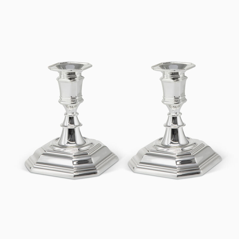 LINCOLN CANDLESTICKS PLATED 