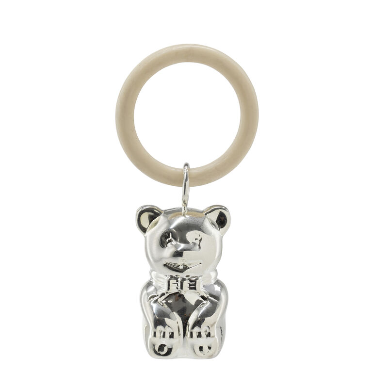Bear Stroller Decoration Silver-Plated 