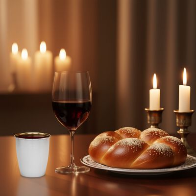 Hammered Rounded Kiddush Cup Sterling Silver 