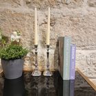 Comino Candlesticks Smooth Sterling Silver Small 