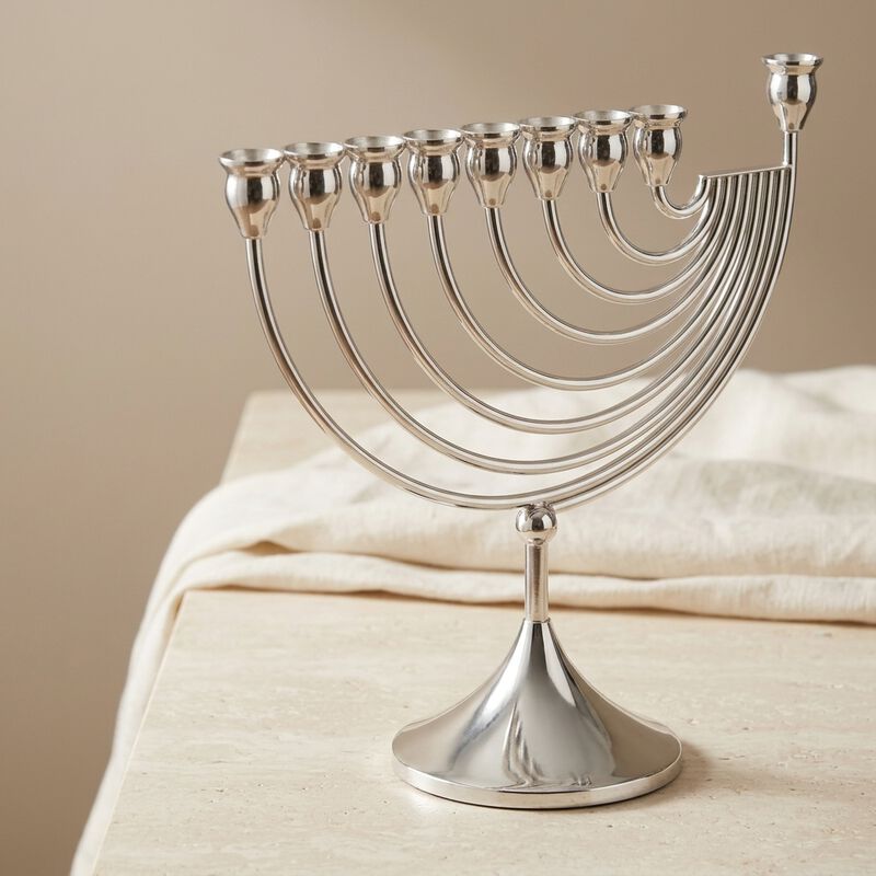 Brit Shalom Menorah Sterling Silver 