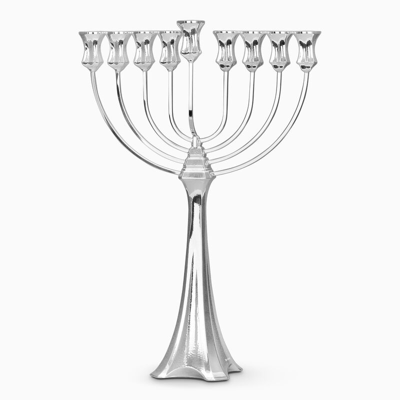 Lior Hammered Menorah Sterling Silver 