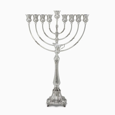 BLUEI DECORATED MENORAH 