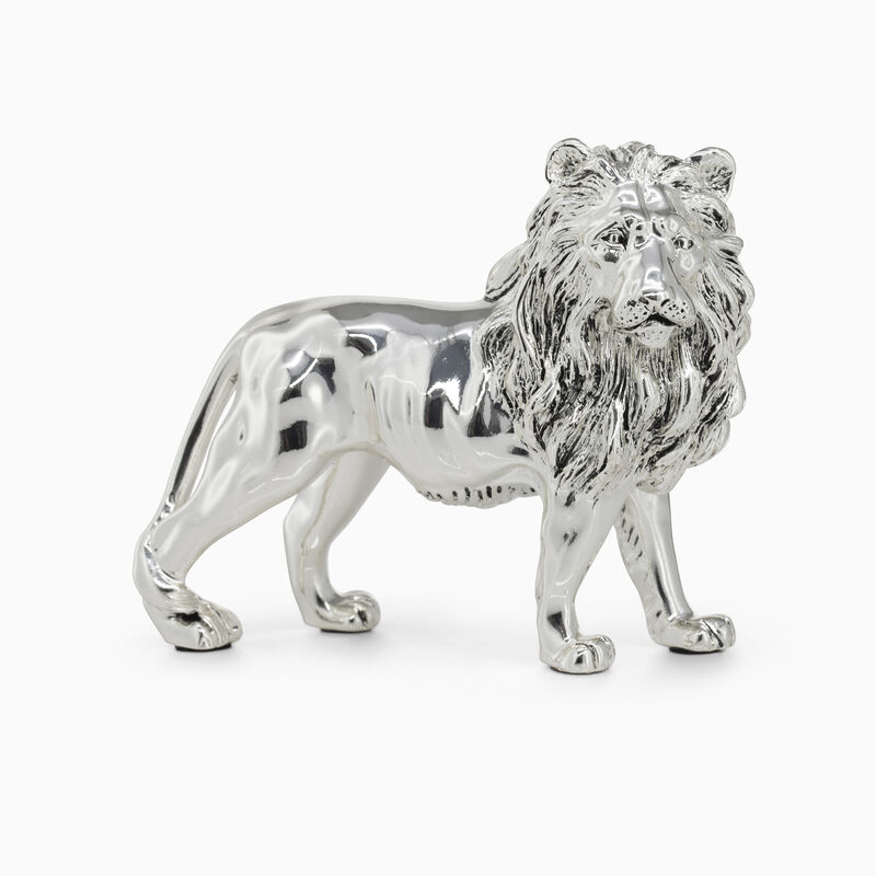 Standing Lion Miniature Silver-Plated 