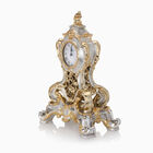 Set Silver-Plated Table Clock with Gold Shelf Set Silver-Plated Table Clock with Gold Shelf