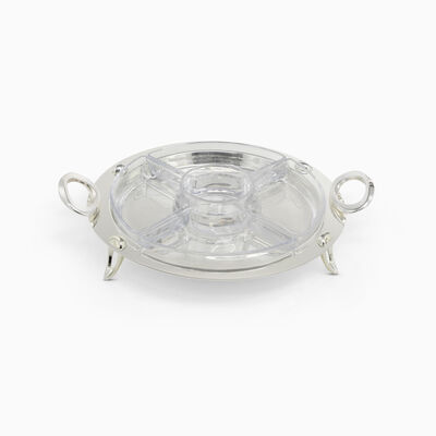 LONAR TRAY W/LEGS PLATED 