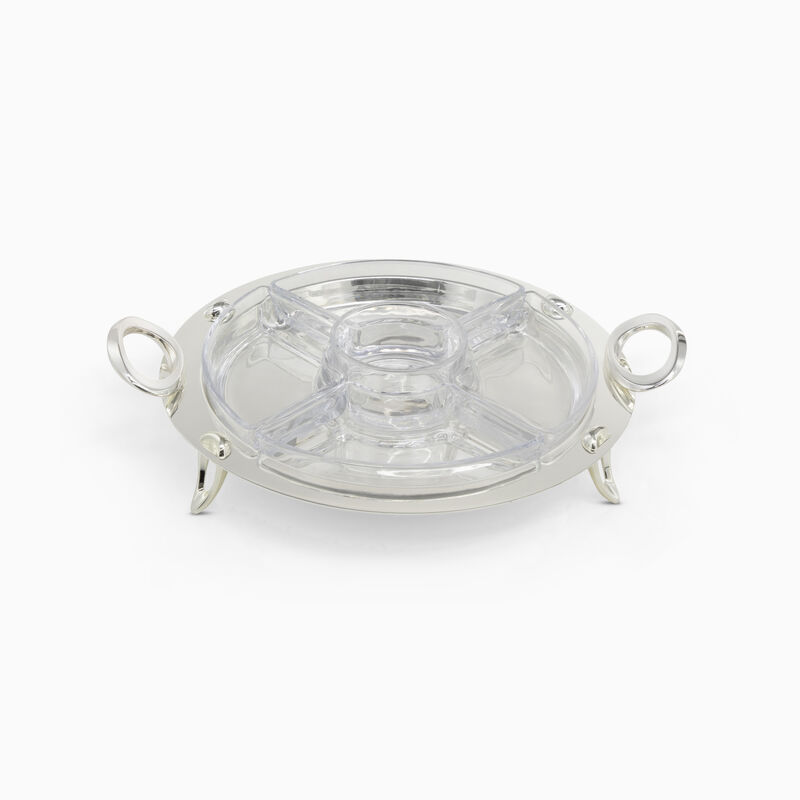 LONAR TRAY W/LEGS PLATED