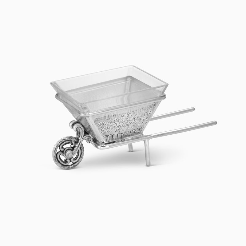 Wheelbarrow Serving Dish With Glass 