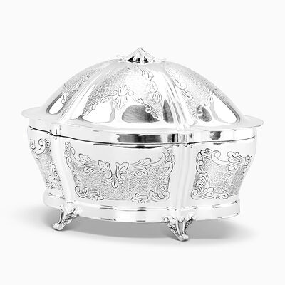 Hadar Small Decorated Etrog Box Sterling Silver 