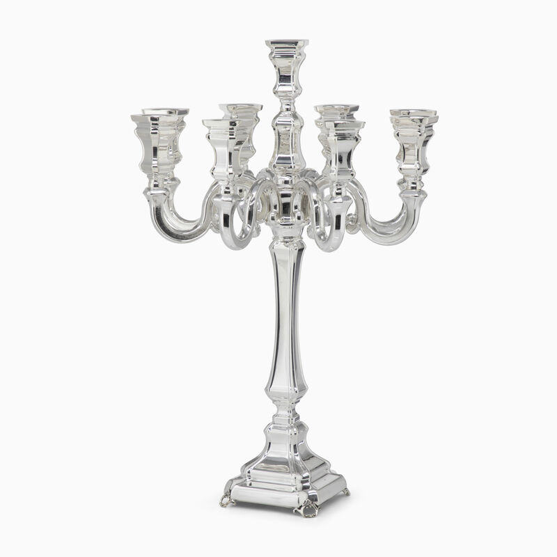 Comino Candelabra Smooth 9 Branch Sterling Silver