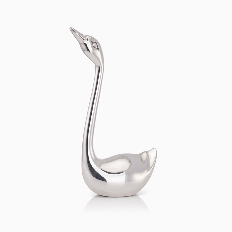 Tall Swan Silver Plated 