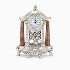 Baroque Red Table Clock (H.29.5) Silver-Plated Baroque Red Table Clock (H.29.5) Silver-Plated